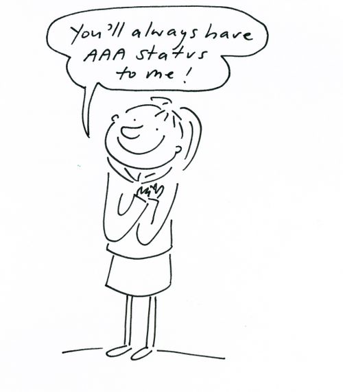 "You'll always have AAA status to me!"