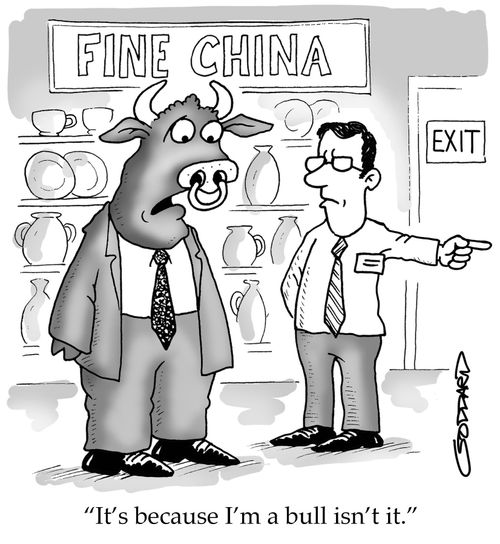 'It's because I'm a bull, isn't it.'