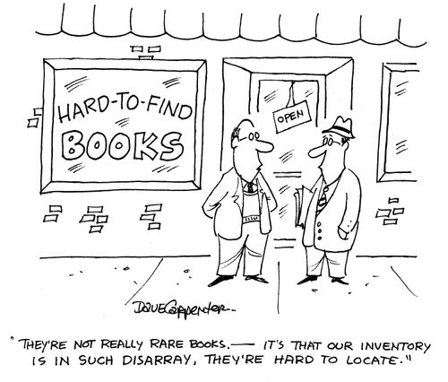 'They're not really rare books - it's that our inventory is in such disarray, they're hard to locate.'