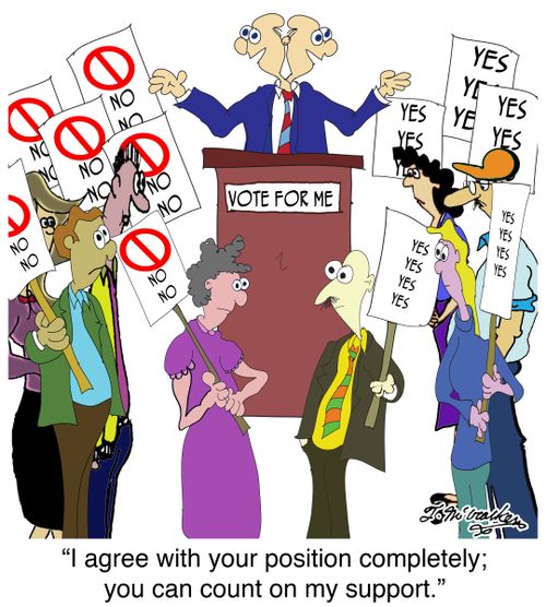 'I agree with your position completely; you can count on my support.'