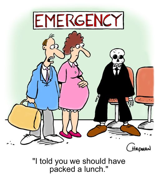 'I told you we should have packed a lunch.'