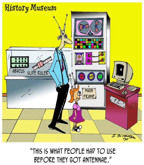 'This is what people had to use before they got antennae.'