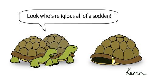 Look who's religious all of a sudden