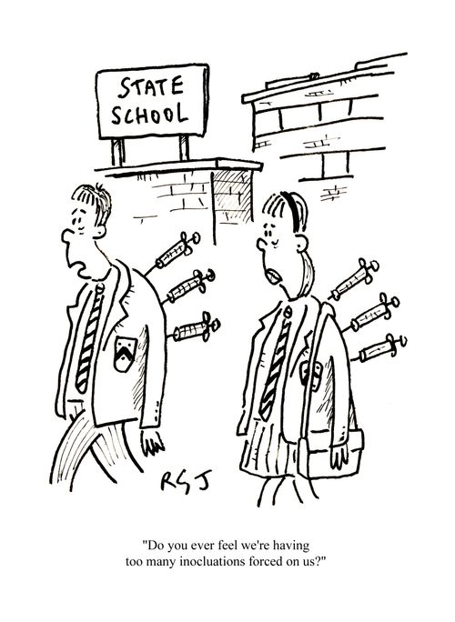 'Do you ever feel we're having too many inoculations forced on us?'