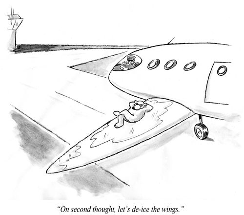 On second thought, let's de-ice the wings.