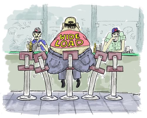 'Wide Load' enjoying a meal . .