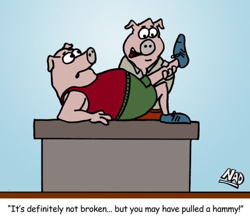 'It's definitely not broken... but you may have pulled a hammy!'