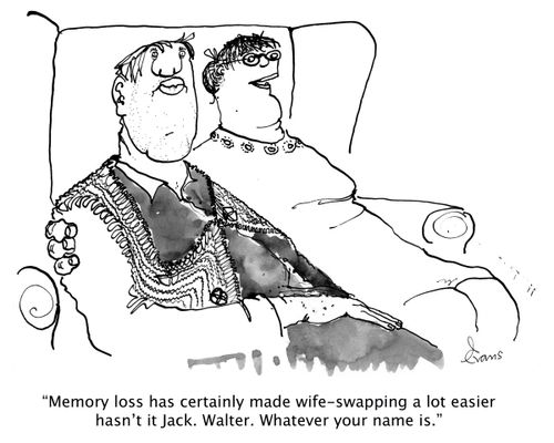 'Memory loss has certainly made wife-swapping a lot easier hasn't it Jack. Walter. Whatever your name is.'