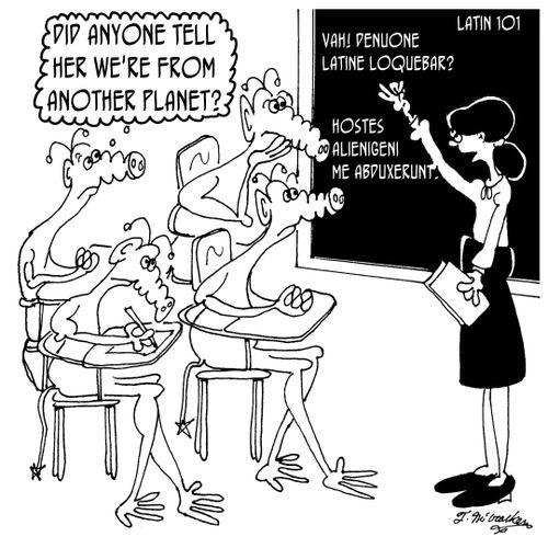 'Did anyone tell her we're from another planet?'