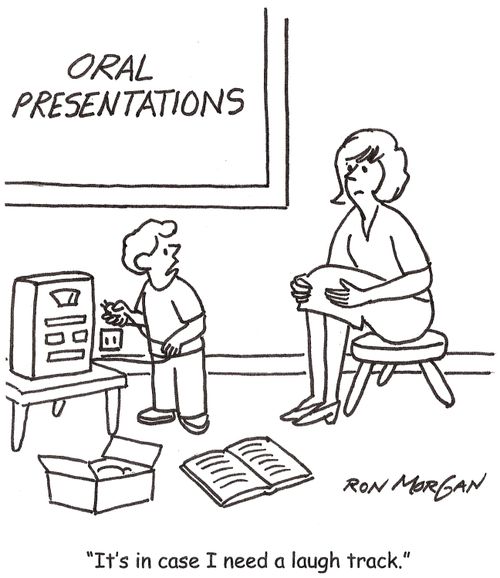 'It's in case I need a laugh track.'