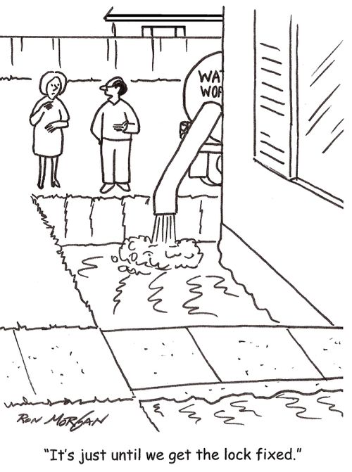 'It's just until we get the lock fixed.'