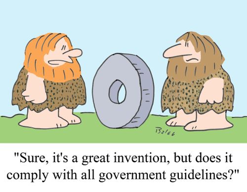 'Sure, it's a great invention, but does it comply with all government guidelines?'