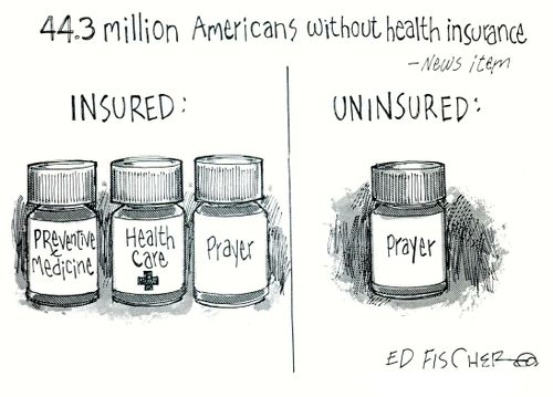 44.3 million Americans without health insurance.