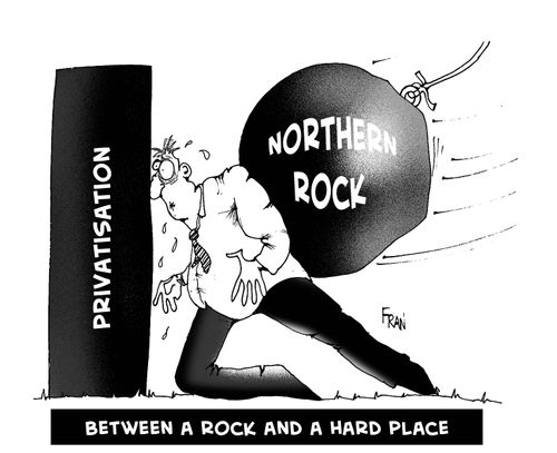 Northern Rock: Caught between a rock and a hard place.