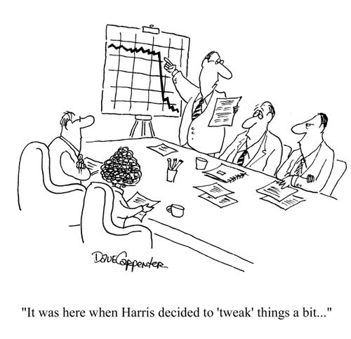 'It was here when Harris decided to 'tweak' things a bit...'