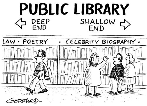 Public library - deep end, shallow end.