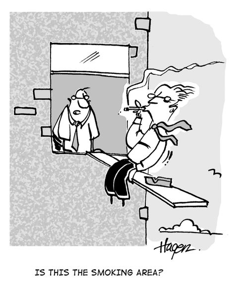 'Is this the smoking area?'