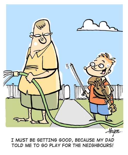 'I must be getting good, because my Dad told me to go play for the neighbours!'