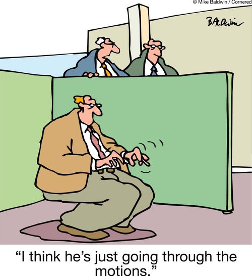 "I think he's just going through the motions."