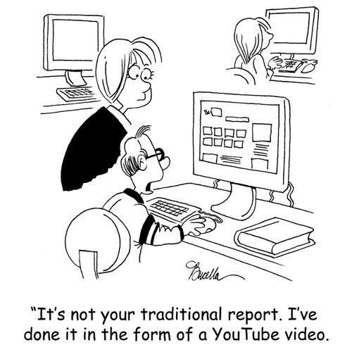 'It's not your traditional report. I've done it in the form of a YouTube video.'