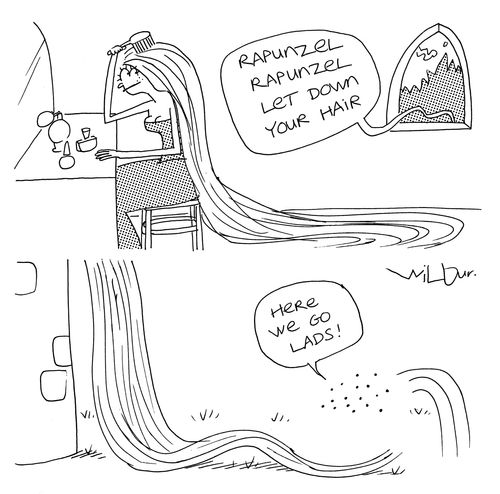 'Rapunzel, Rapunzel, let down your hair...'