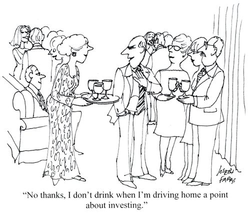 'No thanks, I don't drink when I'm driving home a point about investing.'
