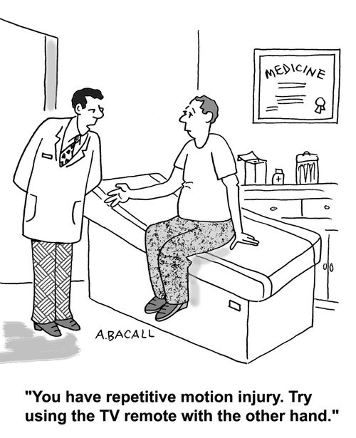 "You have repetitive motion injury." 