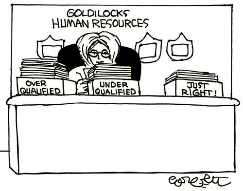 Goldilocks Human Resources...Over qualified...Under qualified...Just right!