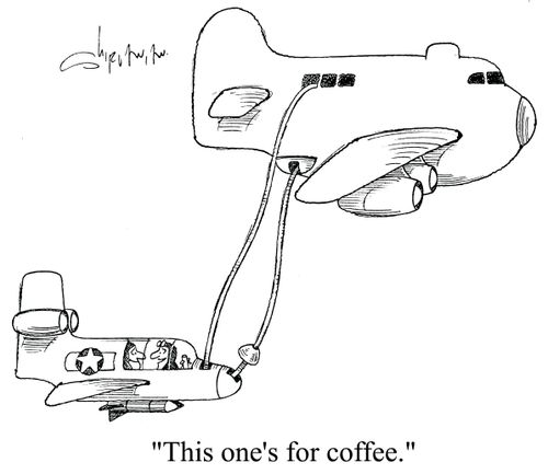 'This one's for coffee.'