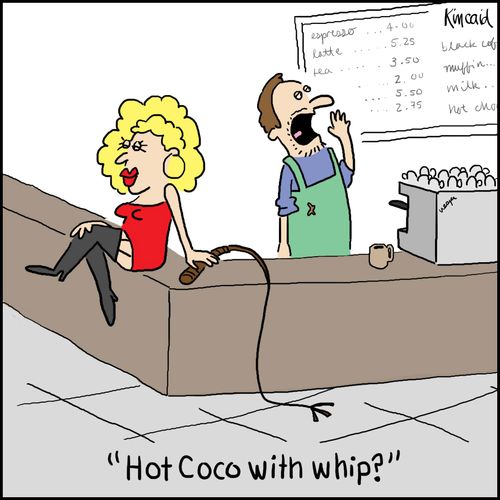 'Hot Coco with whip?'