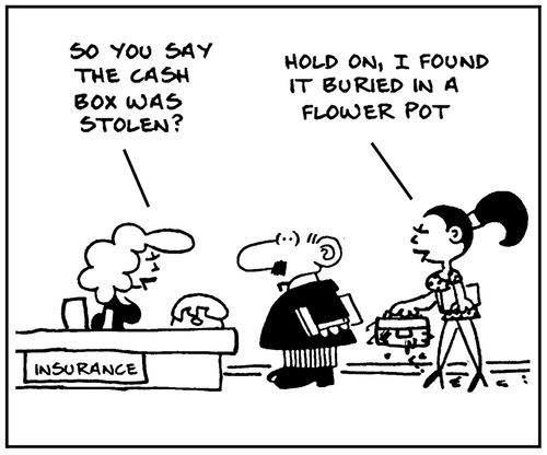 'So you say the cash box was stolen.'
