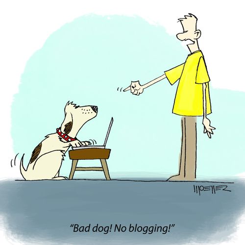 'Bad dog! No blogging!'