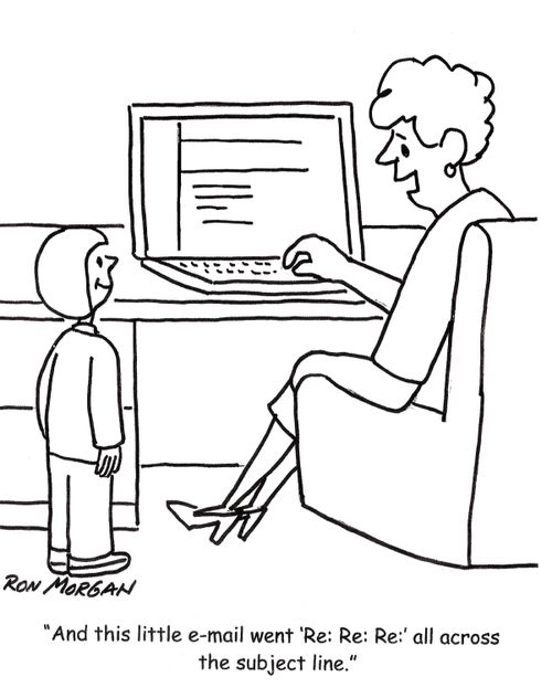 'And this little e-mail went 'Re: Re: Re;' all across the subject line.'