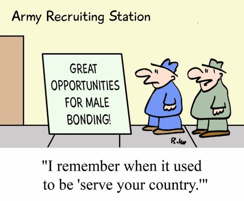 'I remember when it used to be 'serve your country.''
