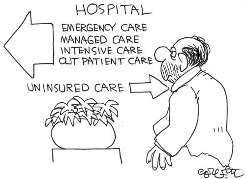 Hospital services: Uninsured Care.