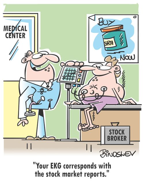 "Your EKG corresponds with the stock market report."