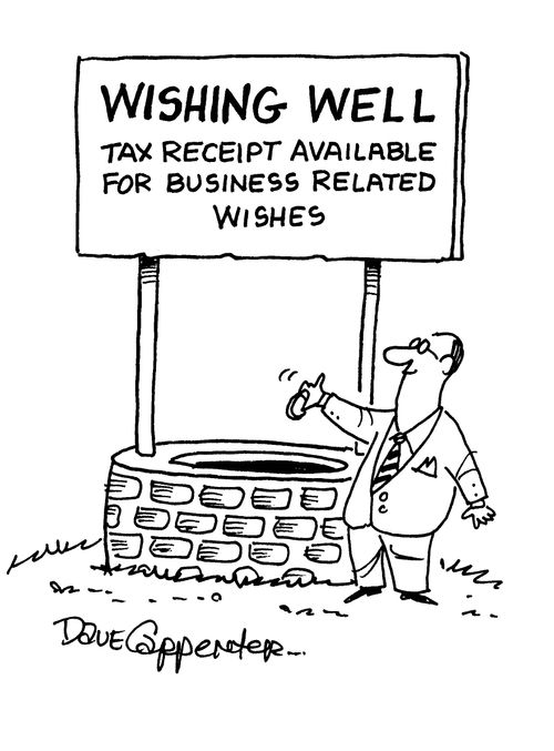 Wishing Well: Tax reciept available for business related wishes.
