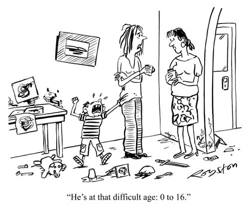 'He's at that difficult age: 0 to 16.'