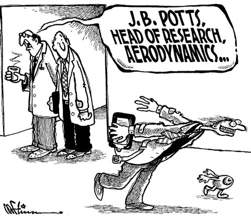 'J.B. Potts, Head of Research, Aerodynamics...'