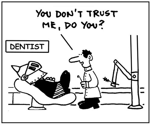 'You don't trust me, do you?'