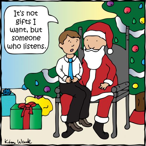 'It's not gifts I want, but someone who listens.'