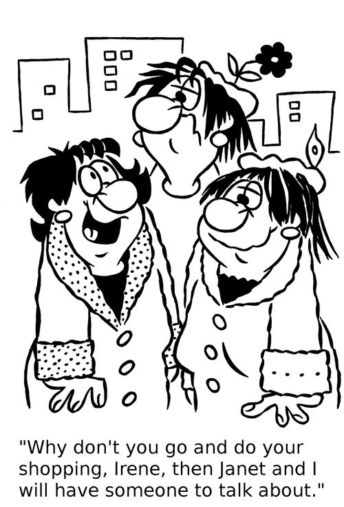 'Why don't you go and do your shopping, Irene, then Janet and I will have something to talk about.'