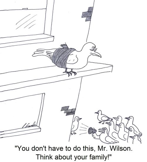 'You don't have to do this, Mr. Wilson. Think about your family!'