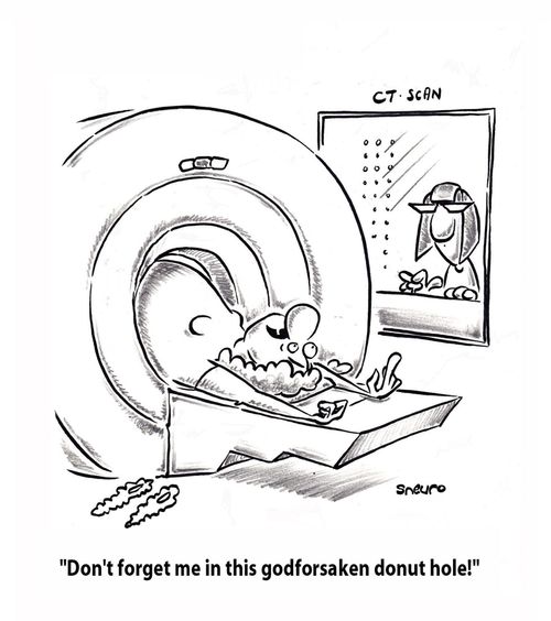 'Don't forget me in this godforsaken donut hole!'