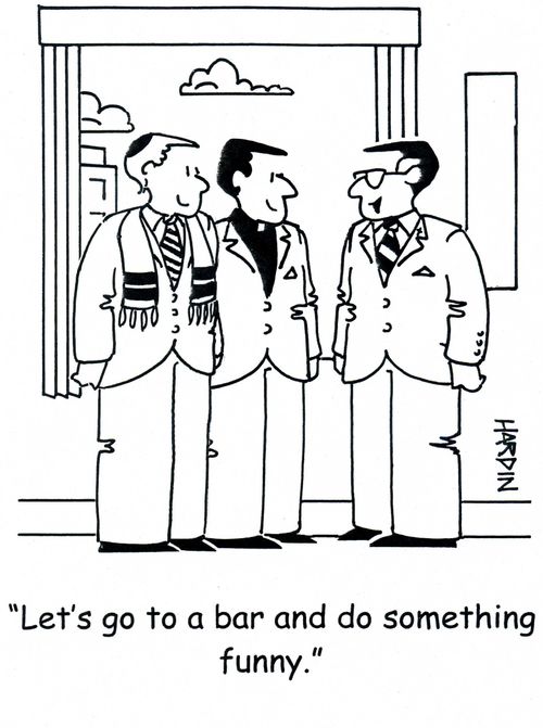'Let's go to a bar and do something funny.'