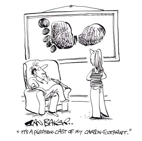 'It's a plaster-cast of my carbon footprint.'