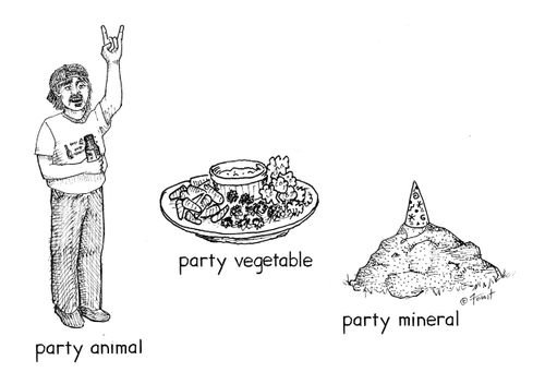 Party Animal, Party Vegetable, Party Mineral