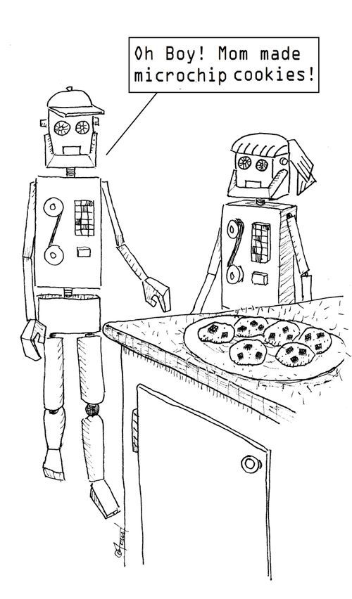 "Oh boy! Mom made microchip cookies!"