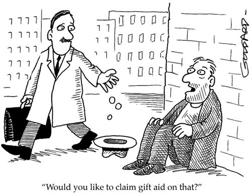 'Would you like to claim gift-aid on that?'