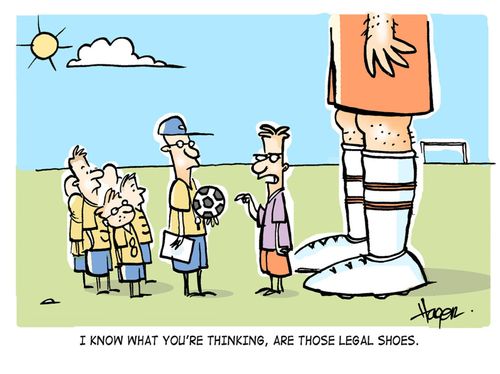 'I know what you're thinking, are those legal shoes.'